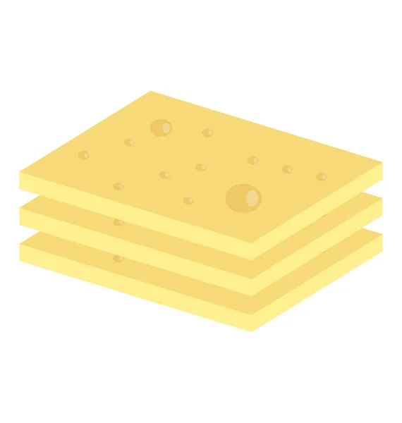 Rebanadas Superpuestas Queso Saludable Para Comer Que Representan Queso Cheddar — Vector de stock