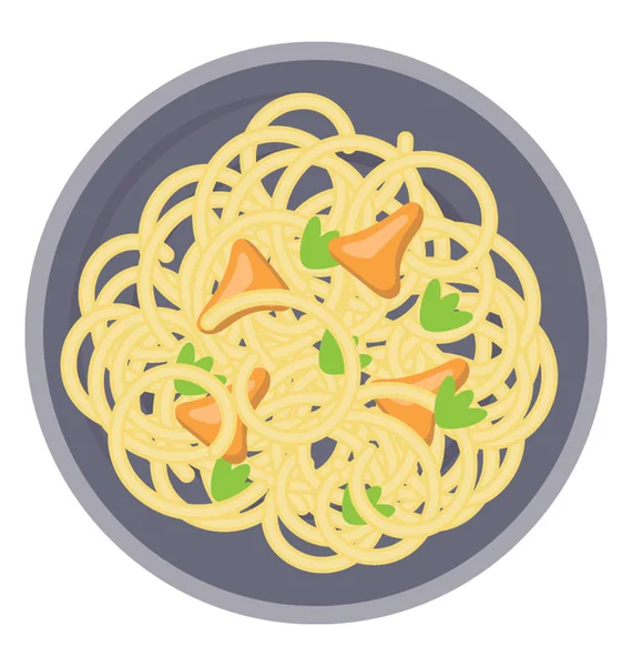 Bir kase erişte için simge gösteren akşam aperatifler yüklü 