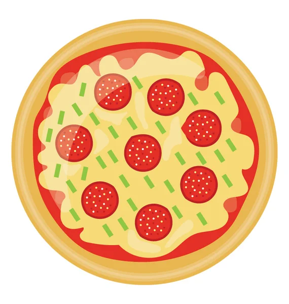 Taze domates pizza kabuk göstererek ifade eden simge taze domates dilimleri ile serpilir