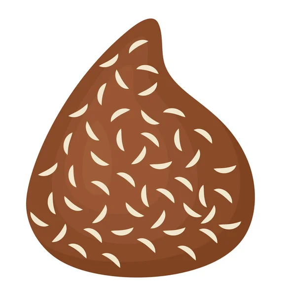 Трюфель Шоколадом Наполненный Кокосом — стоковый вектор