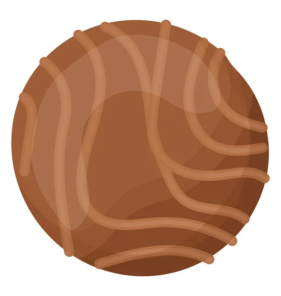 Icône Cookie Avec Quelques Motifs Sur Biscuit Chocolat — Image vectorielle