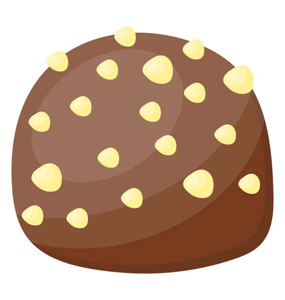 Biscoito Chocolate Com Amendoim Espalhando — Vetor de Stock