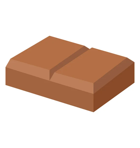 Bit Från Komplett Chokladkaka Här För Att Beteckna Choklad Bar — Stock vektor