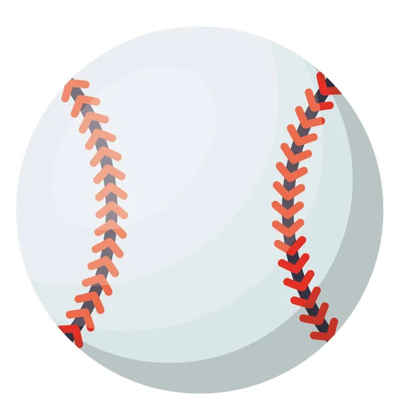 Bola Esportes Rígidos Com Costura Lateral Beisebol —  Vetores de Stock