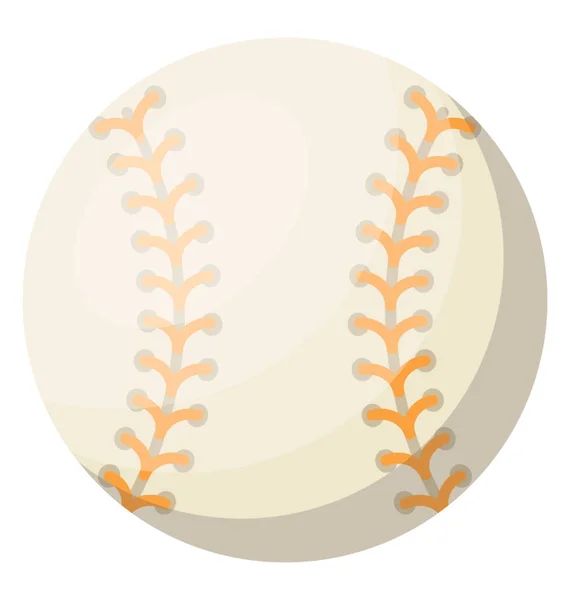 Hartsportball Mit Seitennähten Baseball — Stockvektor