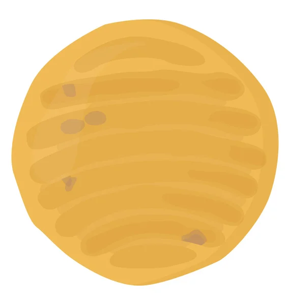 Una Galleta Caramelo Redonda — Vector de stock