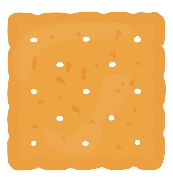 Galletas Cuadradas Cortadas Diseño Icono Plano — Vector de stock