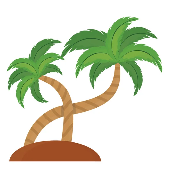 有叶子形状的热带树 像一只手显示日期棕榈 — 图库矢量图片