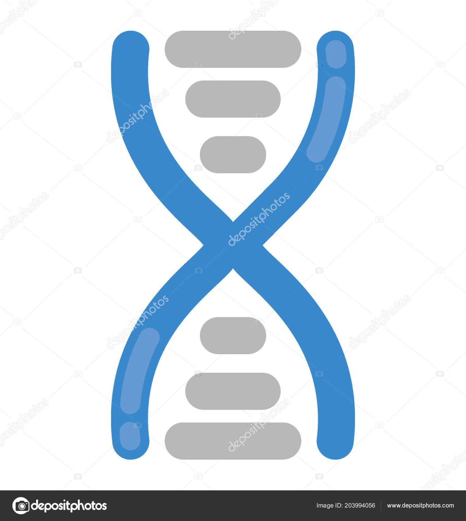 Dna Strand Design Icon Genetics Concept Stock Vector