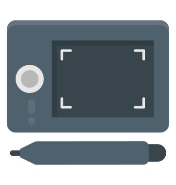 Wacom pen dijital grafik çizim tablası düz simgesiyle 