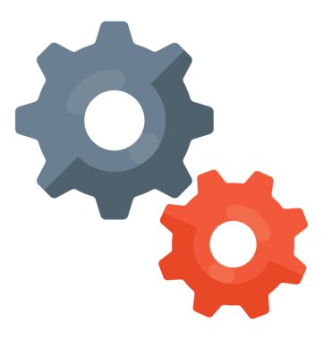 İki cogwheels mekanizması temsil eden ve mühendislik