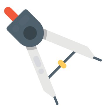 Teknik çizim için geometrik pusula bir çift