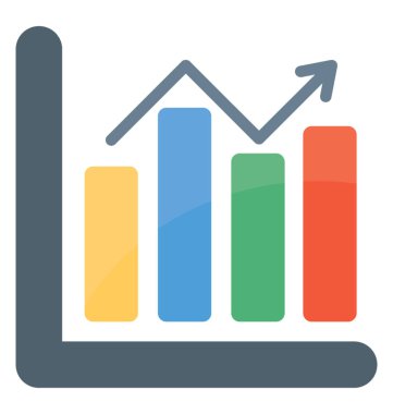 Dikey çubuk grafik grafik gösterimi, bu bir çizgi grafik olarak da adlandırılan 