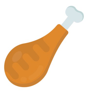 Bir kuş pişmiş bacak burada baget simge yapmak için kullanılır. 