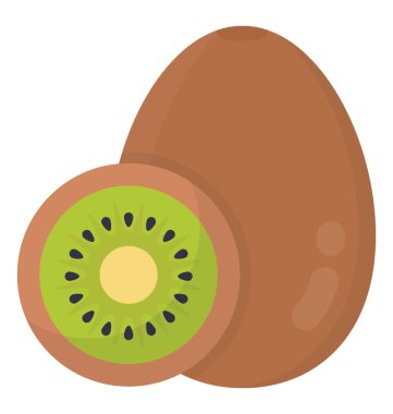 Kivi öyle ham biçim ve başka bir bir içinde bir kesme dilim formu gösteren bir simge 