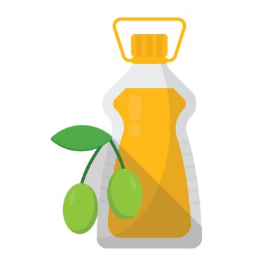 Petrol ve zeytin ile dolu bir şişe zeytinyağı için simge bir yana, devam etti 