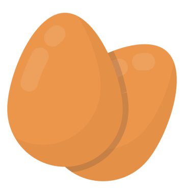 Oval şekilli şekilleri yan yana yumurta için simge yerleştirilmiş 