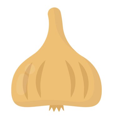 Bir temel baharatlı gıda madde simgesini gösterme sarımsak baş grafiği 