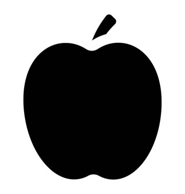 Bir pedicel apple simgesini ifade eden üstte dikdörtgen bir şekil 