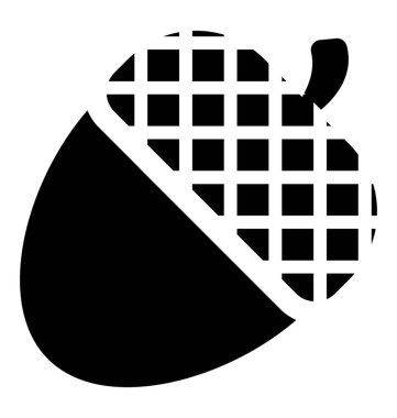 Yulaf aileden gelen katı somun bir simge acorn için tasarlama 