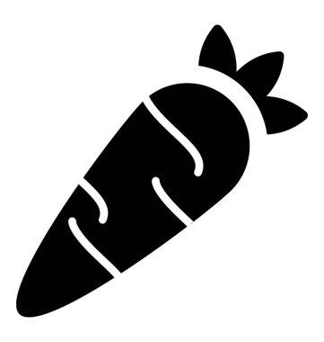 Kenar, havuç için simge ile koni şeklinde yapraklar 