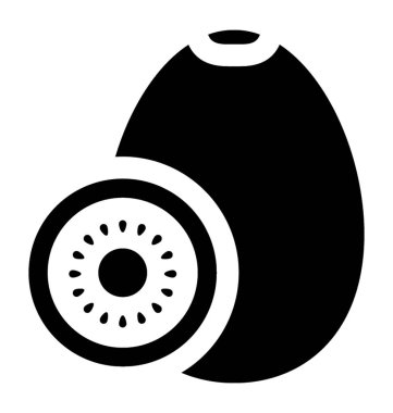 Kivi öyle ham biçim ve başka bir bir içinde bir kesme dilim formu gösteren bir simge 