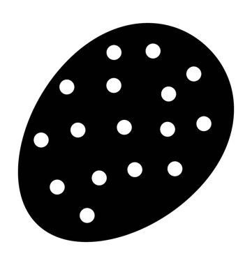 Oval kenar noktalı sebze şeklinde, patates 