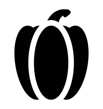 Sebze şeklinde dalgalı kırmızı biber simgesi oluşturulur