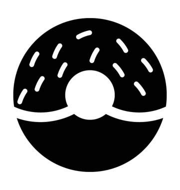 Delik, bir pastayla batırılmış çikolata ve biraz çikolata çörek için simge 