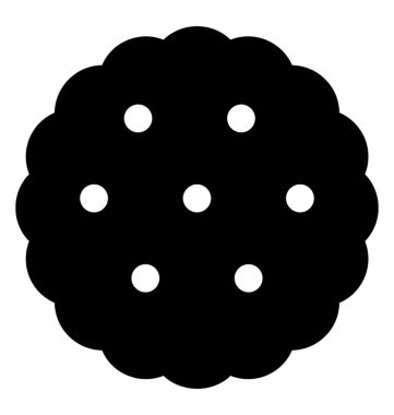 Delikli düz tatlı bir çip bisküvi simge yapma