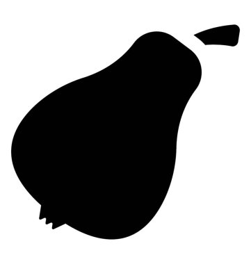 Kalp şekli sebze ile pedicel, simge için olgunlaşmak armut 