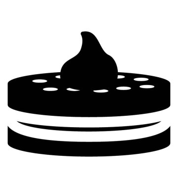 Çift ekmek ve reçelli kurabiye pasta gösteren üst ile içinde krem kek 