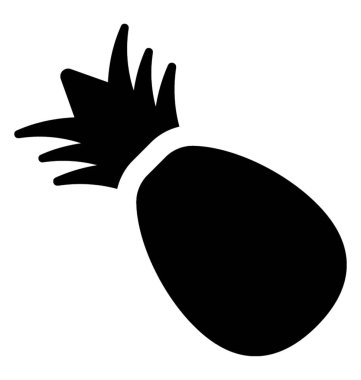 Kenar, ananas için simge bir meyve kabuk ve yeşil gibi bir kozalaklı ağaç yapraklar 