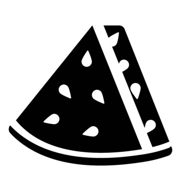 Olgun meyve karpuz dilimi simgesini ifade eden yarım dilim 