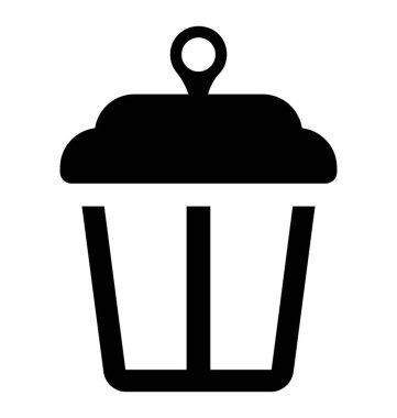 Bir ampul içinde a kafes, yol kenarındaki lamba için simge 