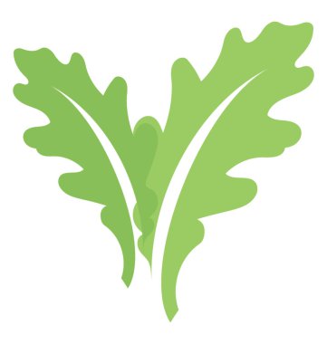 İki meşe yaprağı spirally düzenlenmiş desen zenginleştirilmiş