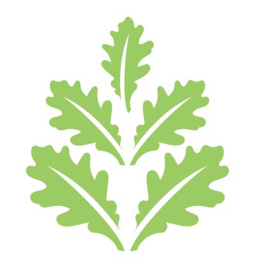 Meşe yaprakları dekoratif simetri yapma yapısında yerleştirilmiş, bu meşe yaprağı tasarım 