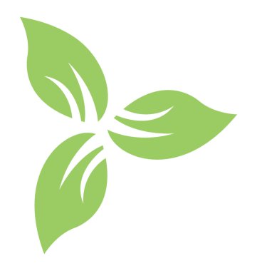 Eko yaprak yapımı üç yaprakları çiçek bağlı, bu yeşil yol çiçek 