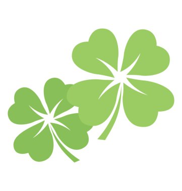 Üç trifoliate broşürler yonca çiçek için simge yapma 