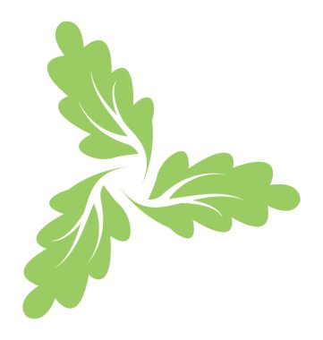 Meşe yaprakları dekoratif küp yapma yapısında yerleştirilmiş, bu girdap yaprakları simge yoktur