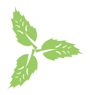 Üç yaprak bağlı birlikte gösterilen yaprakları simgesi girdap