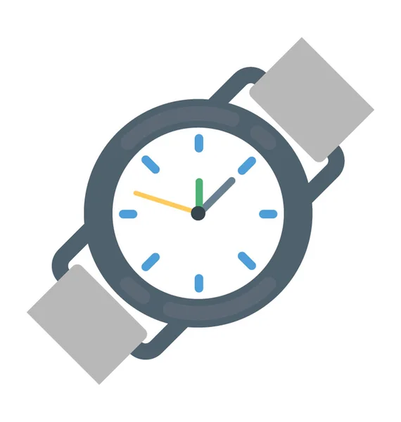 手表的平面图标设计 — 图库矢量图片