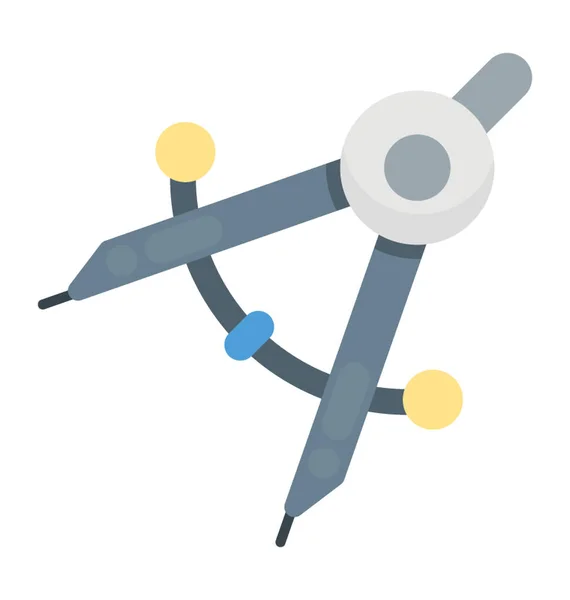 Instrumento Desenho Técnico Bússola Geométrica —  Vetores de Stock