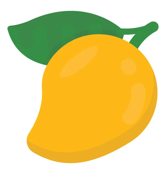 Mango Koning Van Zomer Fruit Pictogram — Stockvector