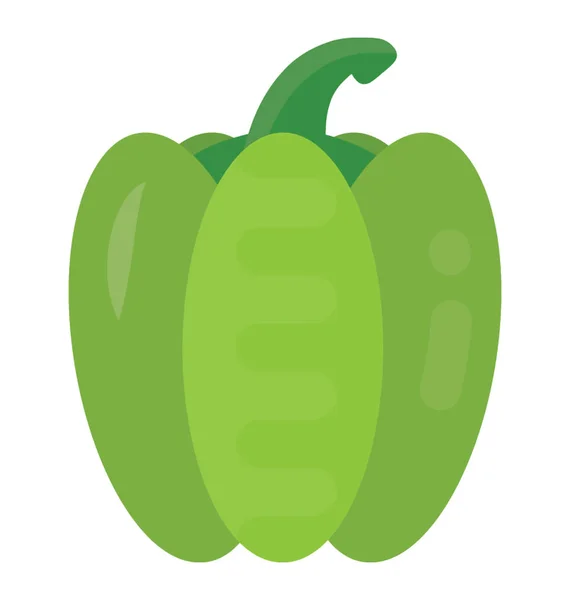 Ein Welliges Gemüse Entsteht Für Paprika Symbol — Stockvektor