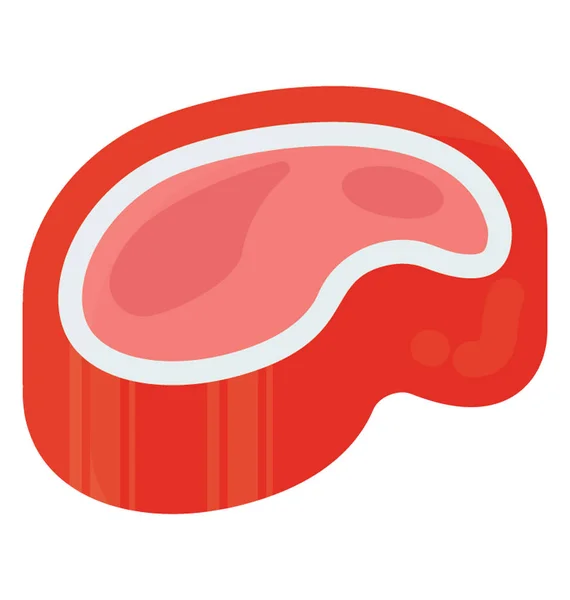 Una Hogaza Carne Roja Que Representa Carne Res — Vector de stock