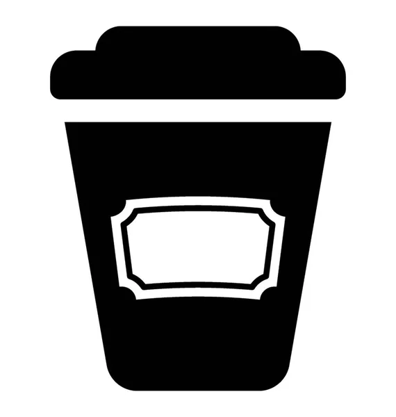 Специальная Чашка Забрать Кофе Чай Другие Жидкие Напитки Обозначающие Значок — стоковый вектор