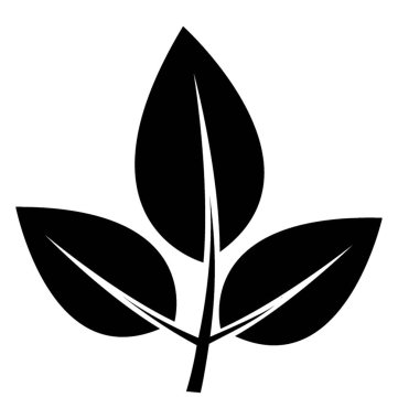 Elm sunan bir açıkça görünür ven ile üç yaprak simge bırakın