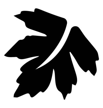 Kenar boşluğu teeths ve üzüm yaprağı anısına damarlar ile çiçek yaprak