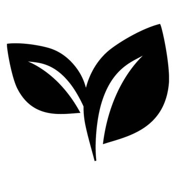 Ortak ağaç ifade eden bir simge ben e çift yaprak yaprak 